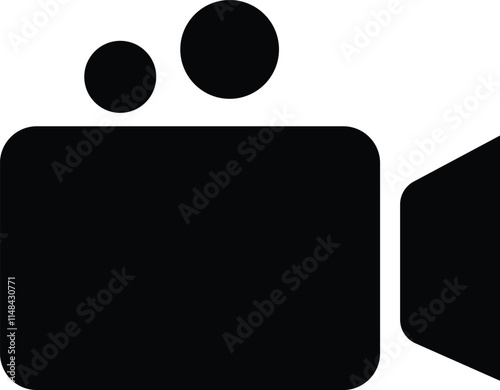 Video icon vector. Movie icon, vector video sign, Video recorder vector icon.