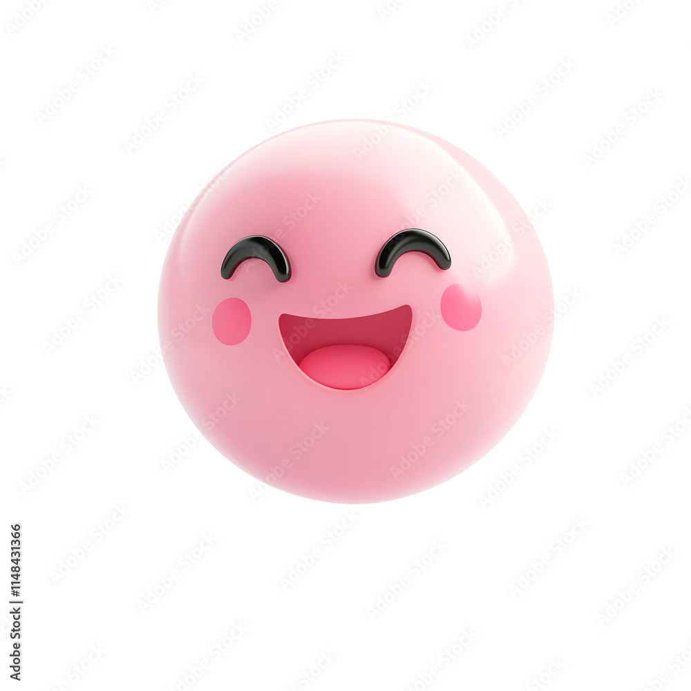 isolated 3d happy emoji on plain background joyful emoticons smiley reaction icons pink emoji isolated 3d happy emoji on plain background joyful emoticons smiley reaction icons pink emoji