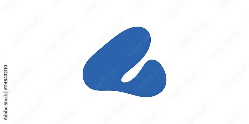 A blue isolated on a white background cutout png design asset