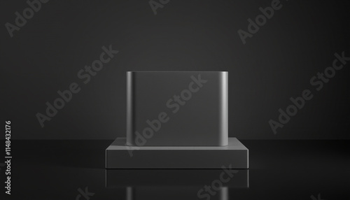 Wallpaper Mural Dark minimal solid empty mockup surface for product display Torontodigital.ca