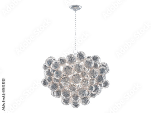 RH Talia Round Chandelier - Elegant Lighting Fixture Against Black Background photo