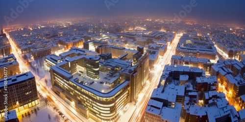 Aerial view of city landscape
