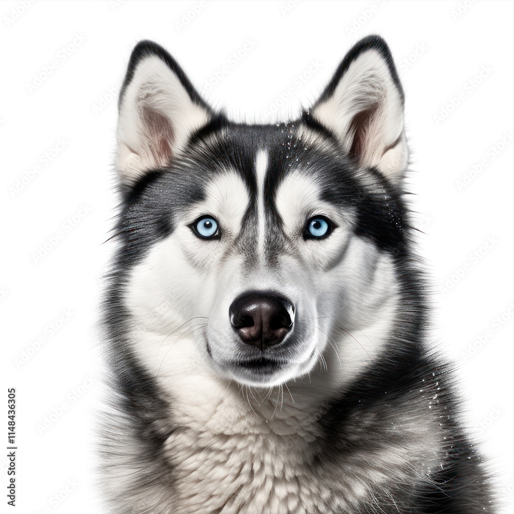 Siberian Husky isolated on white background. Cute dogs Siberian Husky isolated on white background. Cute dogs