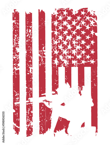 snipper army combat with usa flags