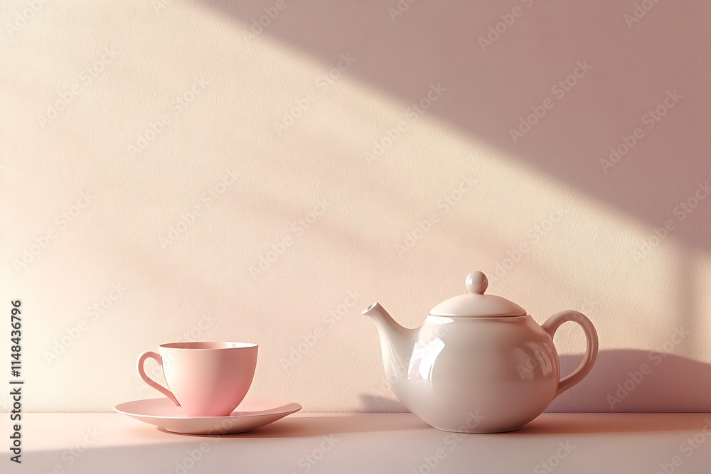 Hot cup of tea, pot and tulip on table against blurred background
Hot cup of tea, pot and tulip on table against blurred background