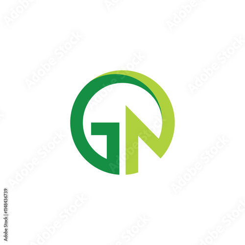 Free Download G N half circle letter logo. for initials, organization template - GFXLoad