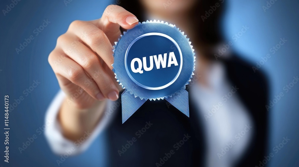 Award Symbol with the Word QUWA Presented by a Professional Woman Award Symbol with the Word QUWA Presented by a Professional Woman