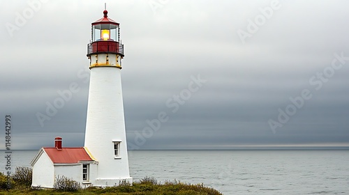 Wallpaper Mural Lighthouse with beacon, overcast sky. Torontodigital.ca