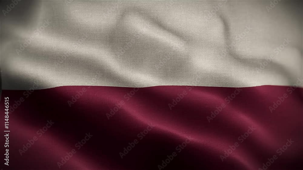 Poland Wavy Flag in the Wind in Slow Motion Waving Official Flag Poland Wavy Flag in the Wind in Slow Motion Waving Official Flag