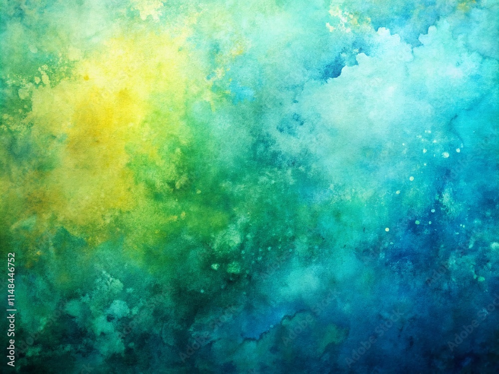 Abstract Blue Green Watercolor Background, Gradient Texture, Grunge Art, Painted Paper, Artistic Design Abstract Blue Green Watercolor Background, Gradient Texture, Grunge Art, Painted Paper, Artistic Design
