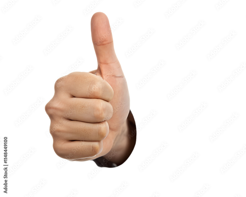 © Niko - Hand with thumb up, 'OK' / 'Everything is fine' gesture. Like. PNG