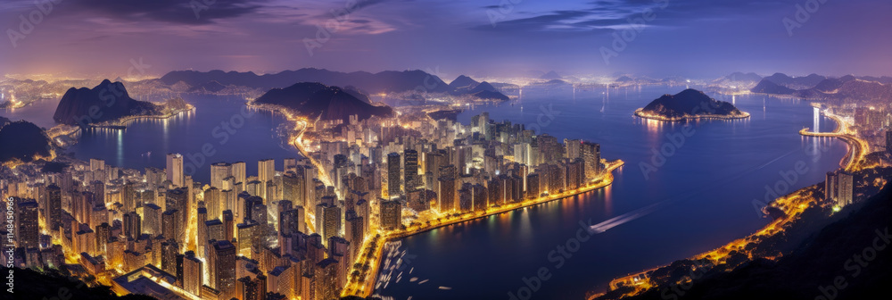Obraz premium Aerial view of city landscape