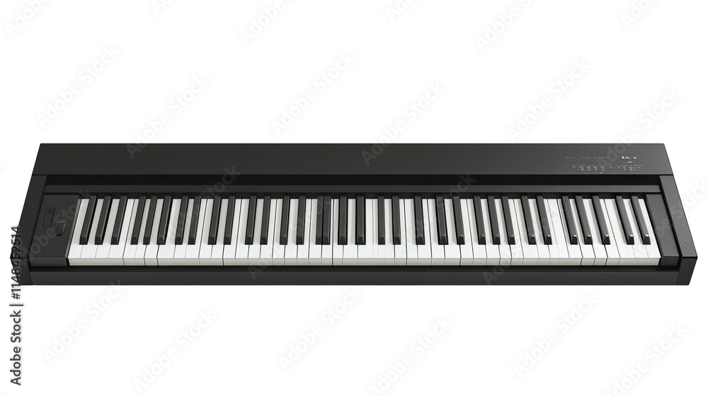 Piano keyboard Musical Art Concept isolated on white transparent background