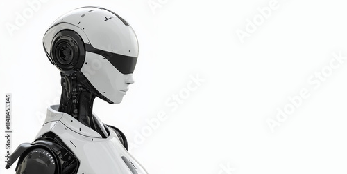 A sleek, futuristic robot showcases advanced AI technology.