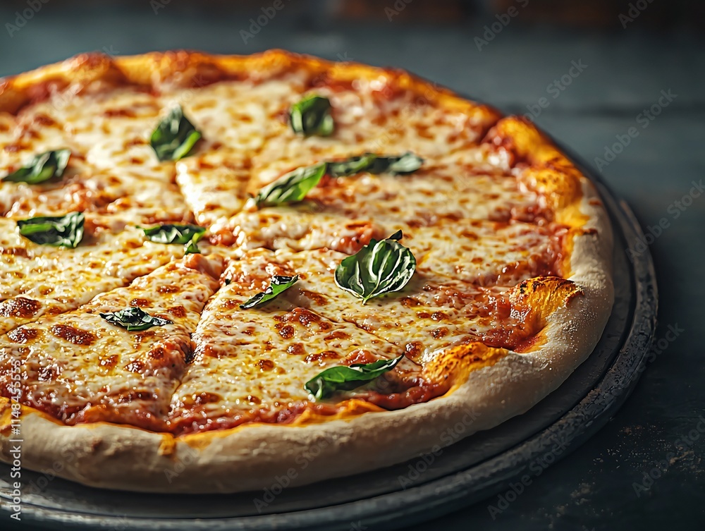 National Pizza Day Delicious Cheese Pizza Basil Italian Food Gourmet Meal National Pizza Day Delicious Cheese Pizza Basil Italian Food Gourmet Meal