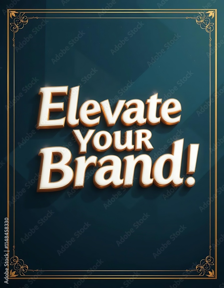 Naklejka premium 3D realistic text Elevate Your Brand