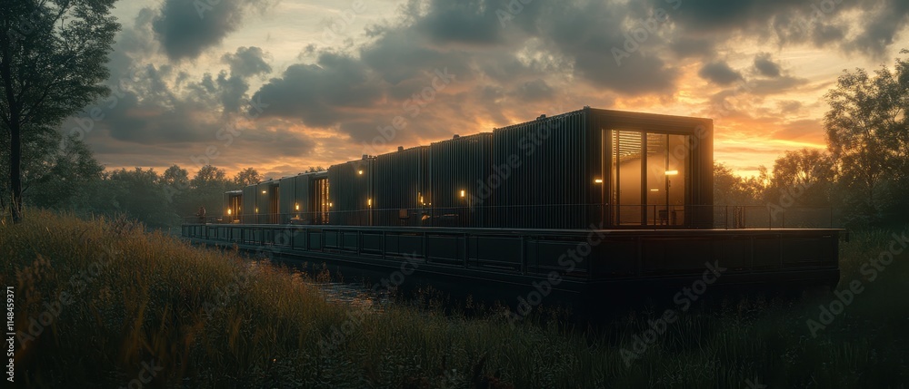 A futuristic floating city with modular buildings connected by walkways, powered entirely by renewable energy and designed to withstand rising sea levels. A futuristic floating city with modular buildings connected by walkways, powered entirely by renewable energy and designed to withstand rising sea levels.
