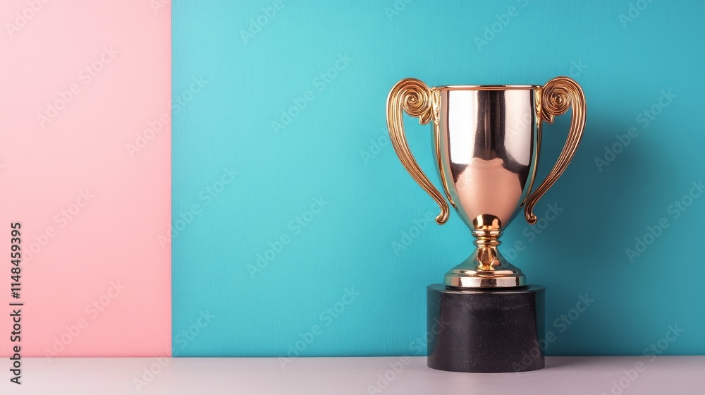 A shiny trophy, winner, background, achievement on a colorful background, symbolizing achievement and success. A shiny trophy, winner, background, achievement on a colorful background, symbolizing achievement and success.