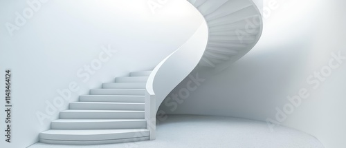 White spiral staircase interior