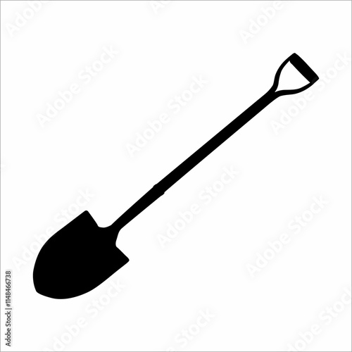 silhouette of a shovel