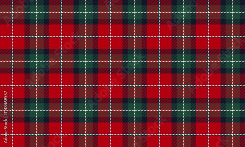 Plaid fabric pattern, red, green, navy, green, distinctive lattice cross lines pattern, seamless for textiles, and for designing clothes, skirts or decorative fabrics. Vector illustration.