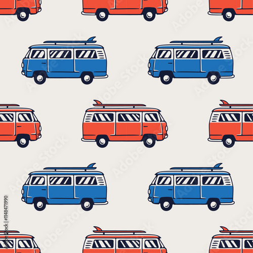 Vintage Summer Van Life Pattern 1