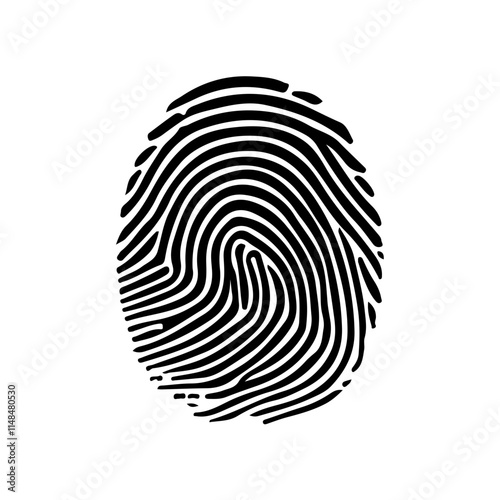 thumb print. Vector illustration