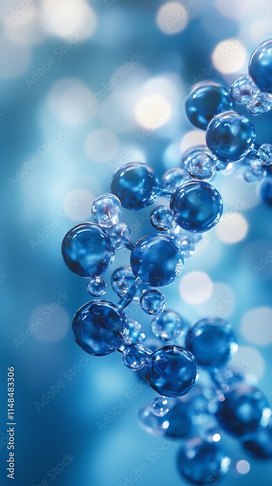 abstract blue background with bubbles and bokeh abstract blue background with bubbles and bokeh