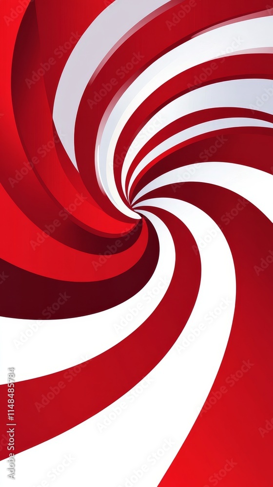 A swirling pattern of red and white, resembling a candy cane or festive decoration. A swirling pattern of red and white, resembling a candy cane or festive decoration.