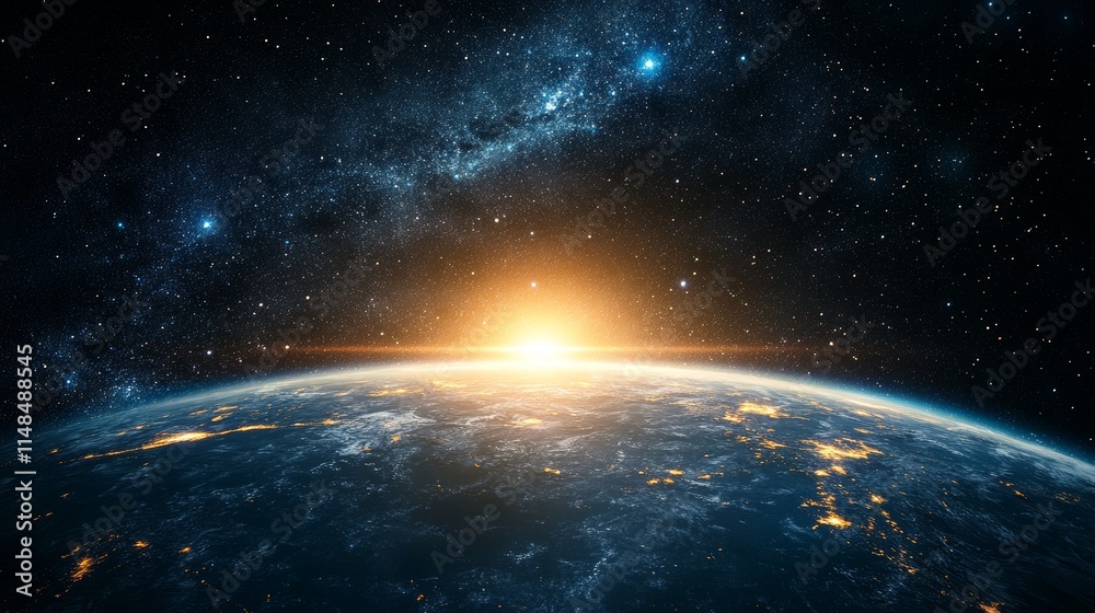 Fototapeta premium celestial view, starry sky, night sky, galaxy, cosmic beauty