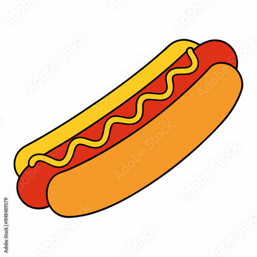 hot dog vector illustration