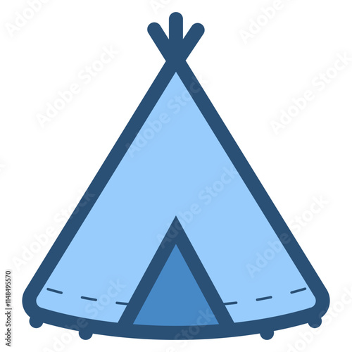 native american tipi tent icon