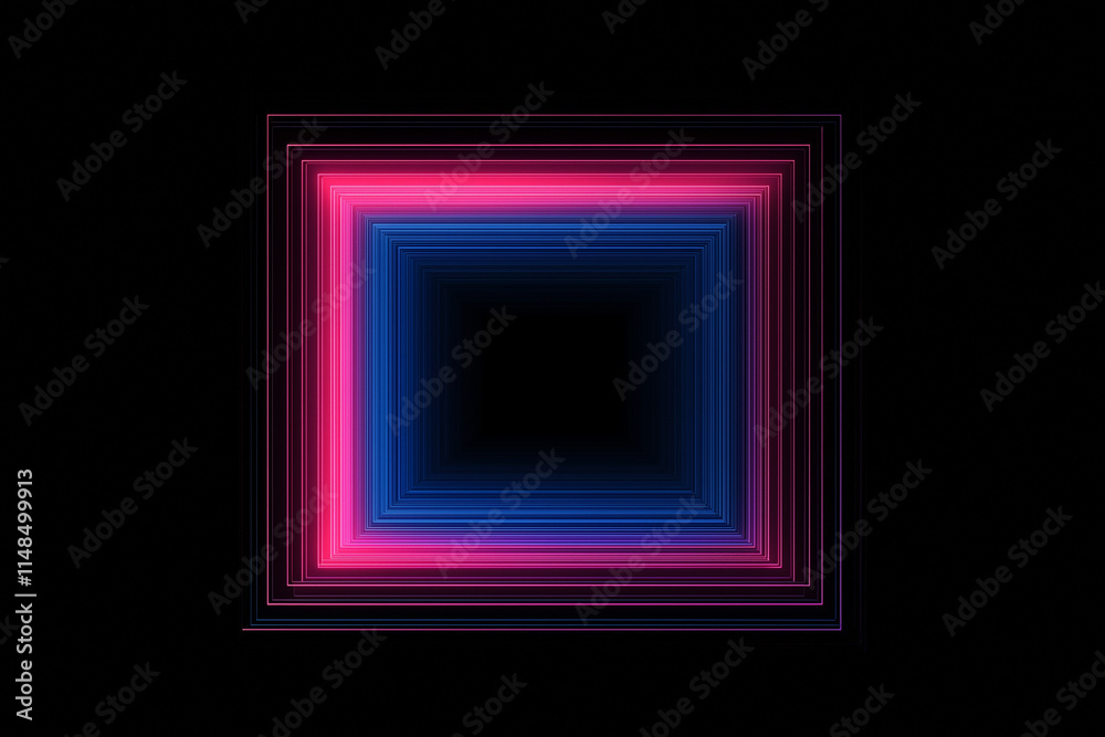 A blue and purple neon frame with copy space A blue and purple neon frame with copy space