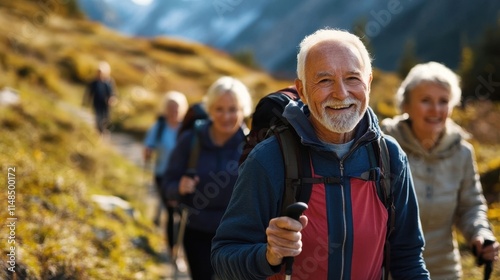 Active Seniors Hiking Sceni...