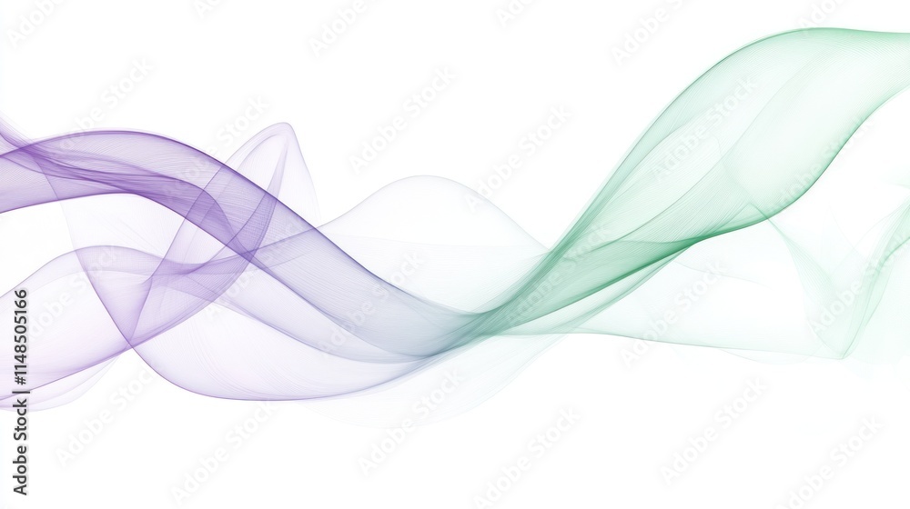 Abstract Purple And Green Flowing Waves Design Abstract Purple And Green Flowing Waves Design