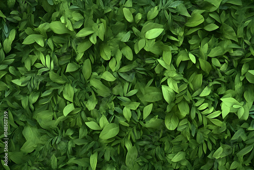 Wallpaper Mural Lush Green Leaves Background Illustration Torontodigital.ca