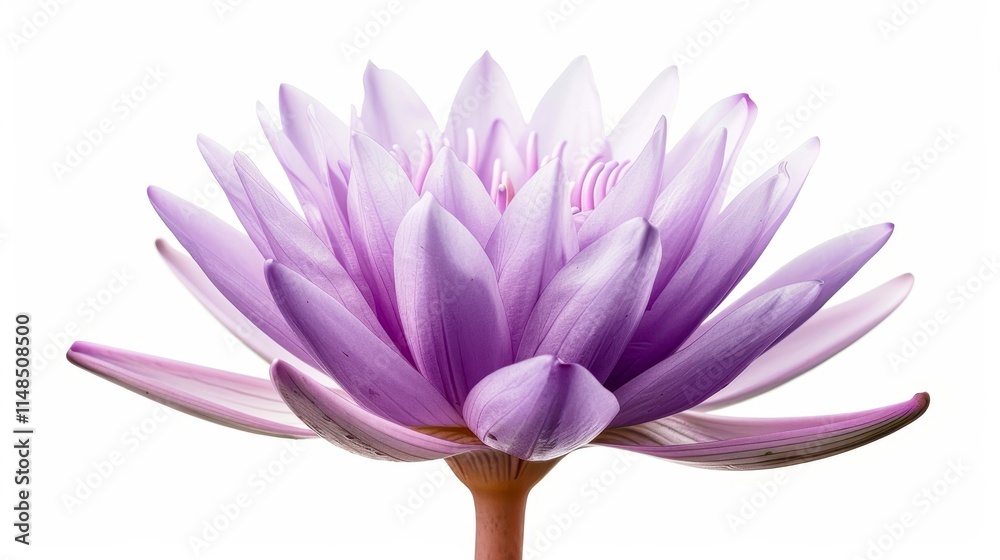 A close-up of a vibrant purple water lily showcasing its intricate petals, perfect for nature-themed projects, wellness brochures, or decorative elements in design A close-up of a vibrant purple water lily showcasing its intricate petals, perfect for nature-themed projects, wellness brochures, or decorative elements in design