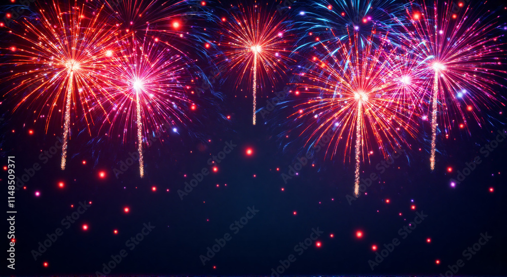 Obraz premium fireworks on the night sky