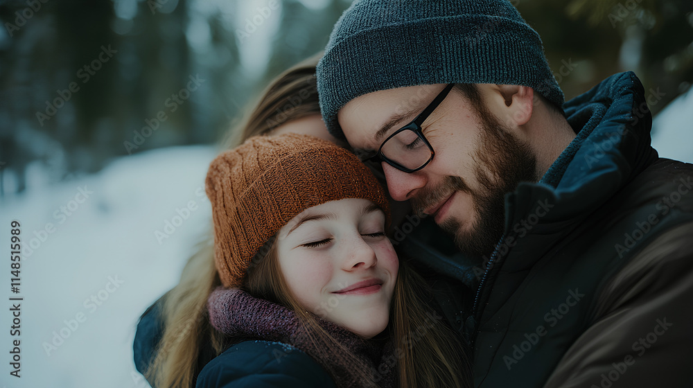 Close-Up of Hugging, Representing Love and Family Bond During a New Year’s Reunion Close-Up of Hugging, Representing Love and Family Bond During a New Year’s Reunion