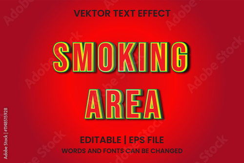 editable smoking area text effect
