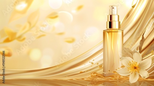 yellow cosmetic for beauty brand perfume
