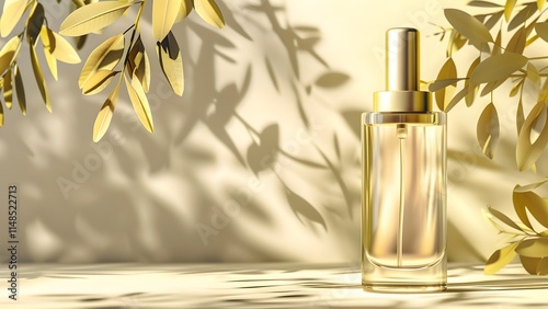 yellow cosmetic for beauty brand perfume