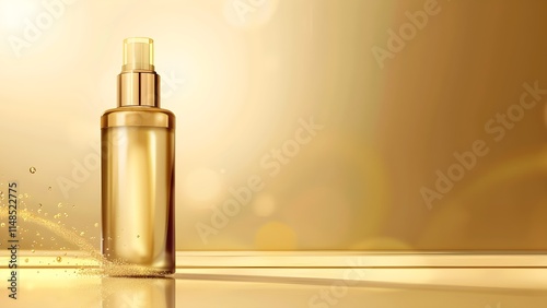 yellow cosmetic for beauty brand perfume