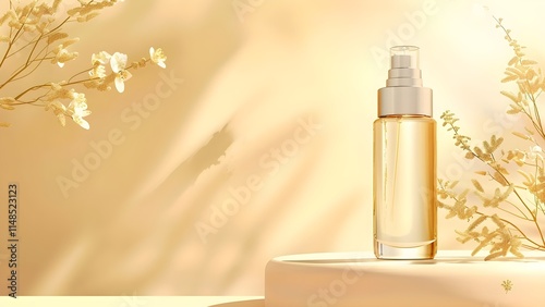 yellow cosmetic for beauty brand perfume