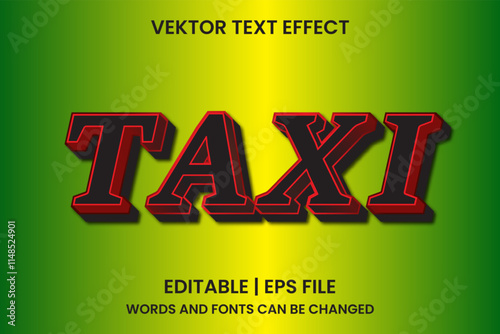 editable taxi effect text

