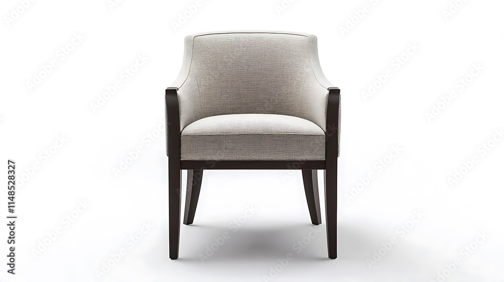 High-detail image of a contemporary dining chair in front view, set against a clean white background. High-detail image of a contemporary dining chair in front view, set against a clean white background.