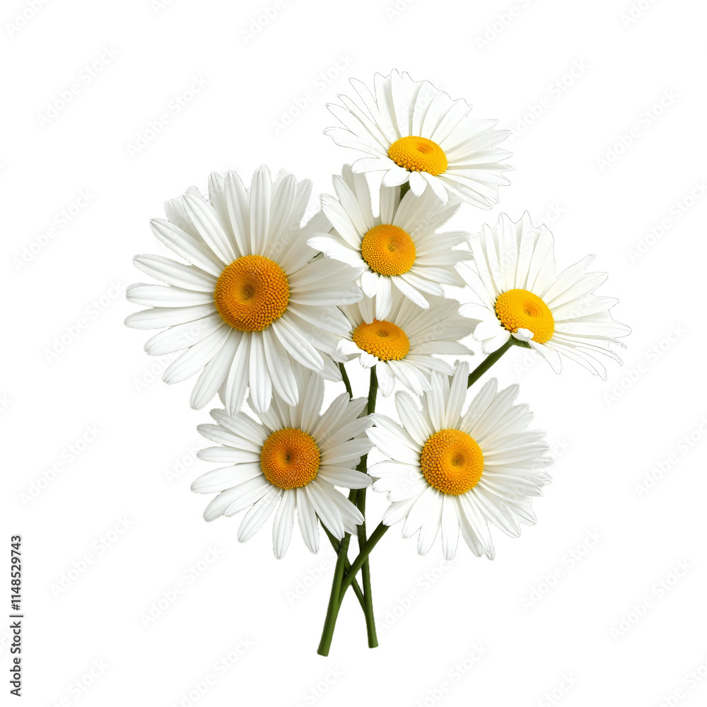White daisies with yellow centers