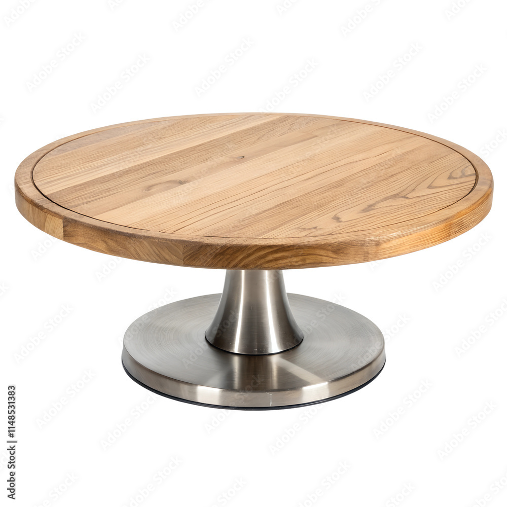 Ash Wooden round platform with Stainless steel hair line Matte surface material base, perfect for product display, isolated on a transparent background Ash Wooden round platform with Stainless steel hair line Matte surface material base, perfect for product display, isolated on a transparent background