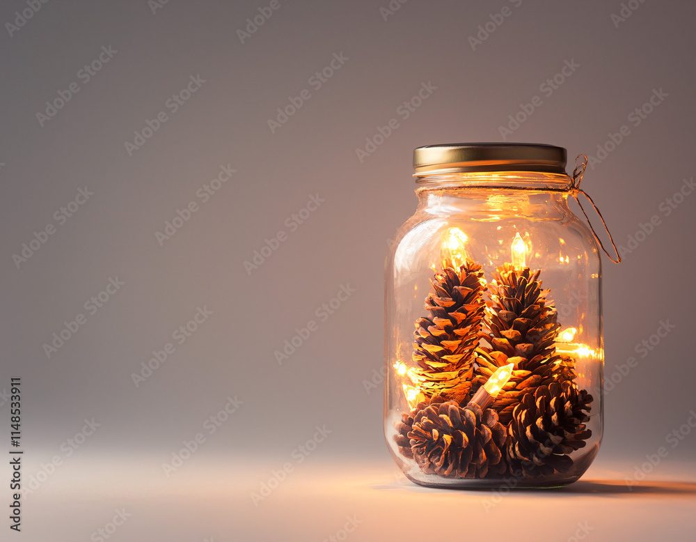 Pine Cone Jar Lights