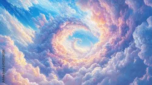 Wallpaper Mural Celestial Swirl A Dreamlike Cloudscape Painting Torontodigital.ca